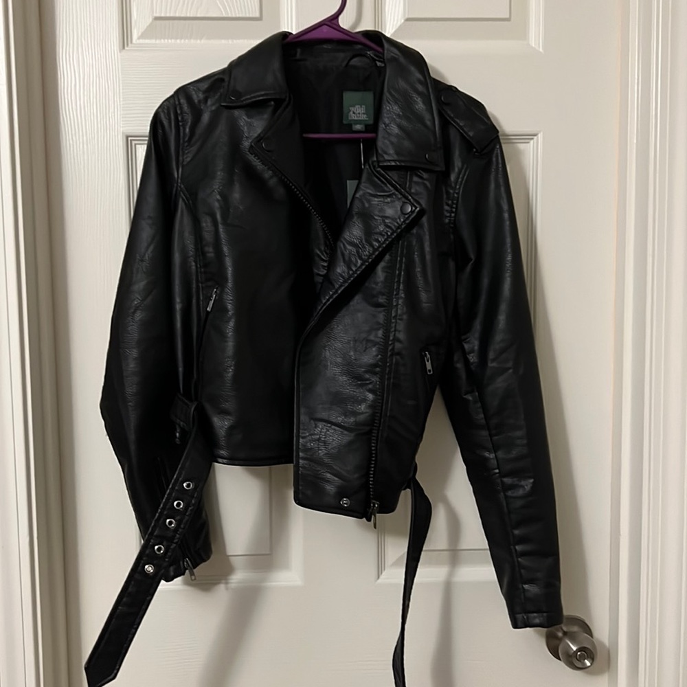 Faux leather jacket